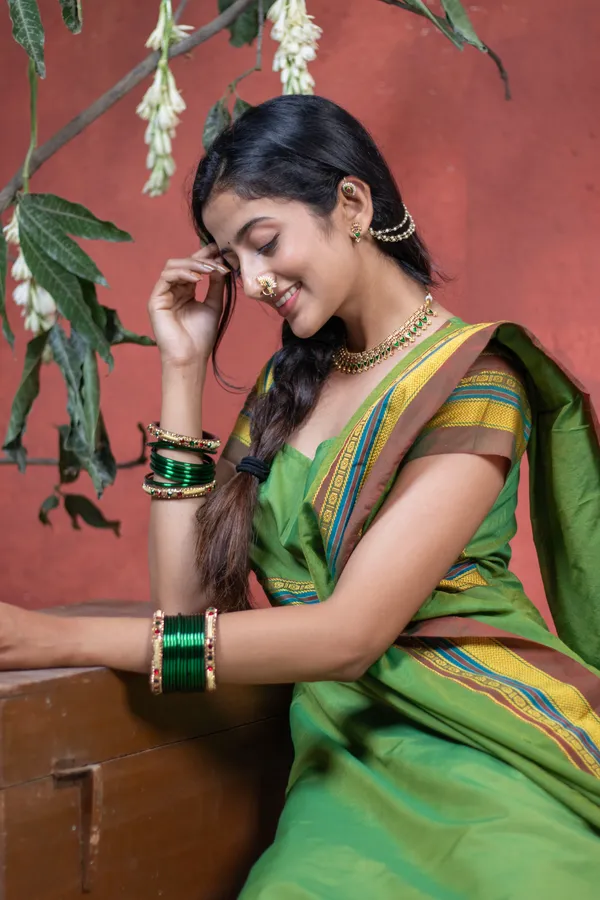 Green_Irkal_Cotton_Flare_Dupatta_Dress_For_Women