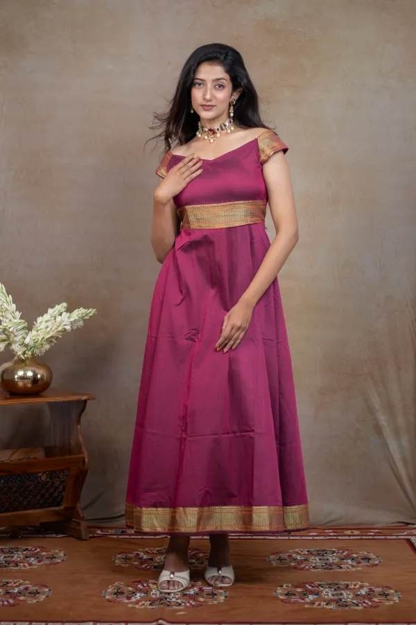 Pink_Irkal_Cotton_Flared_Dress_For_Women