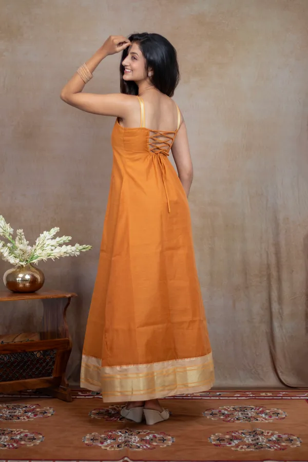 Orange_Irkal_Cotton_Spaghetti_Strap_Dress_For_Women