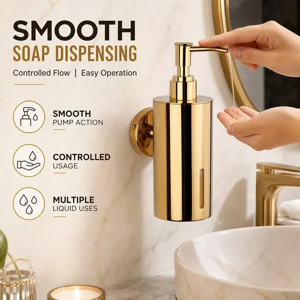 Luxury_Solid_Stainless_Steel_Wall-Mounted_Soap_Dispenser_(Polished_Gold)_–_Rust-Resistant_&_Space-Saving_Design
