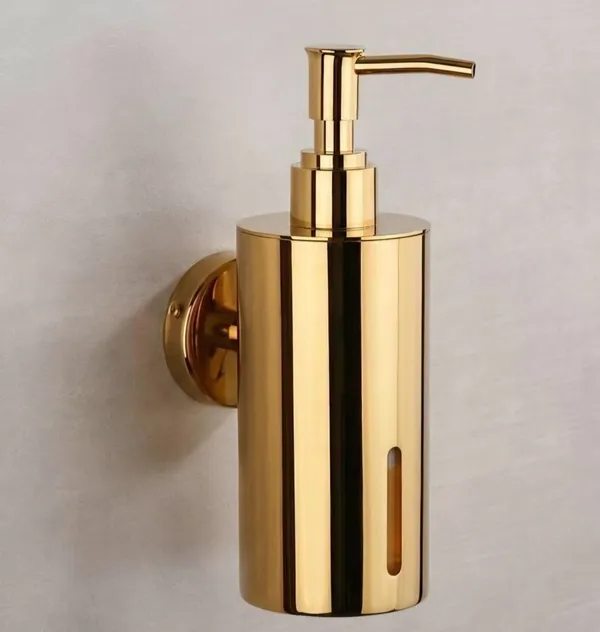 Luxury_Solid_Stainless_Steel_Wall-Mounted_Soap_Dispenser_(Polished_Gold)_–_Rust-Resistant_&_Space-Saving_Design