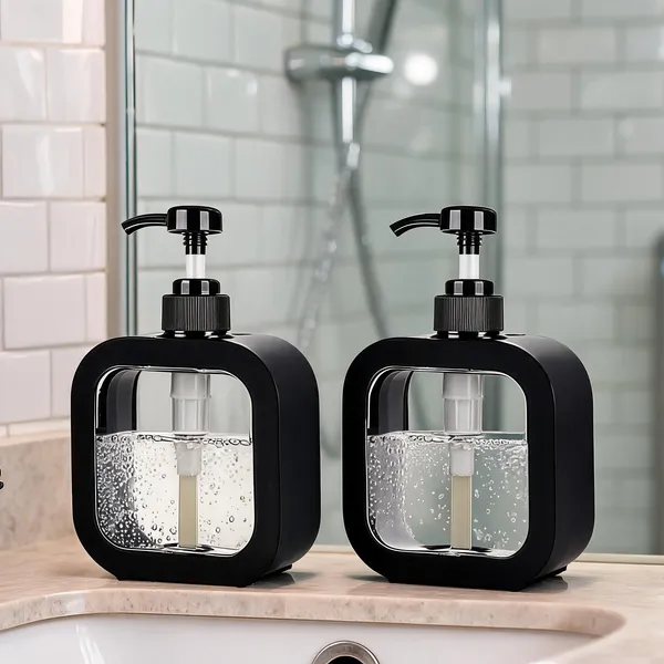 Acrylic_Square_Bathroom_Soap_Dispenser_Pack_Of_2