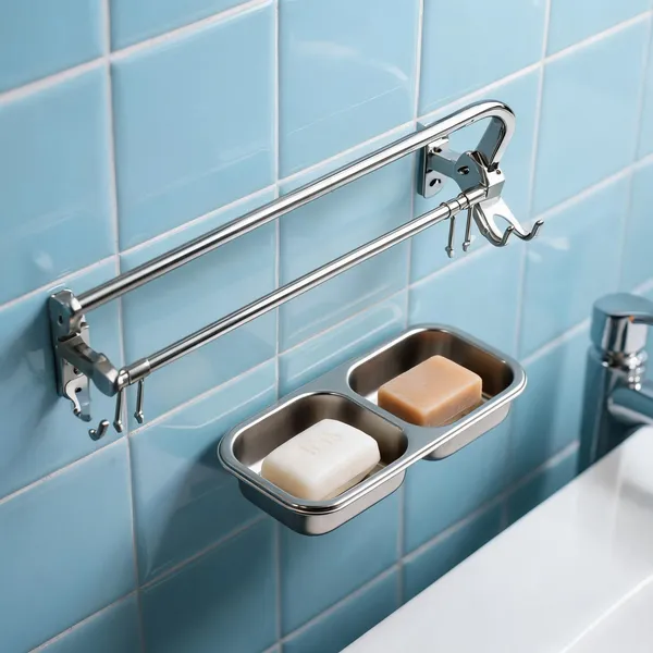 Stainless_Steel_Towel_Fold_Rod_With_Double_Moving_Hooks