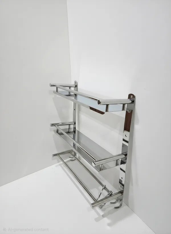 Stainless_Steel_3_Layer_Shelf_With_Rod_And_Moving_Hooks