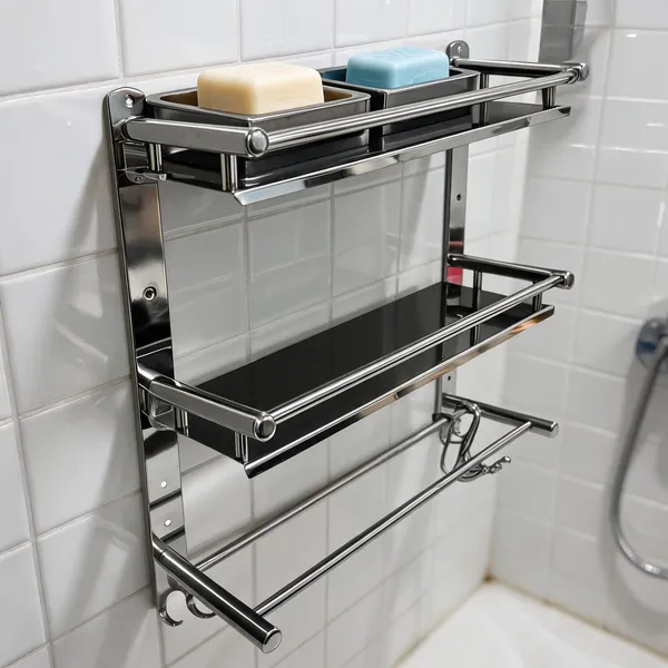 Stainless_Steel_3_Layer_Shelf_With_Rod_And_Moving_Hooks