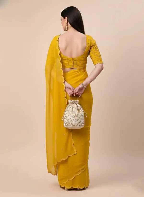 Yellow_Star_Georgette_Saree_For_Women