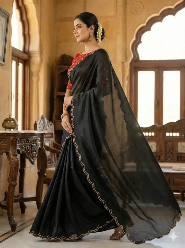Black_Star_Georgette_Saree_For_Women