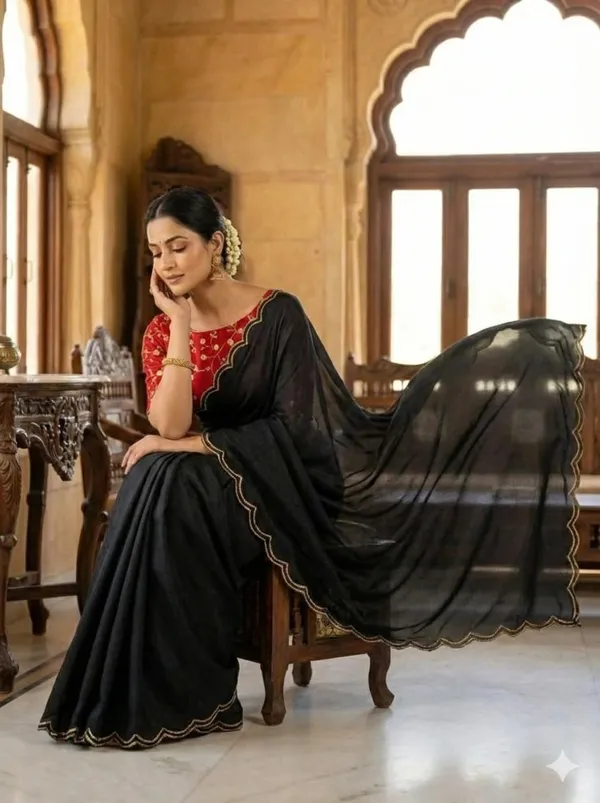 Black_Star_Georgette_Saree_For_Women