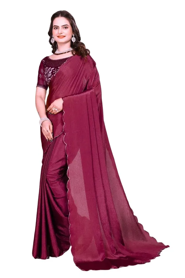Maroon_Star_Georgette_Saree_For_Women