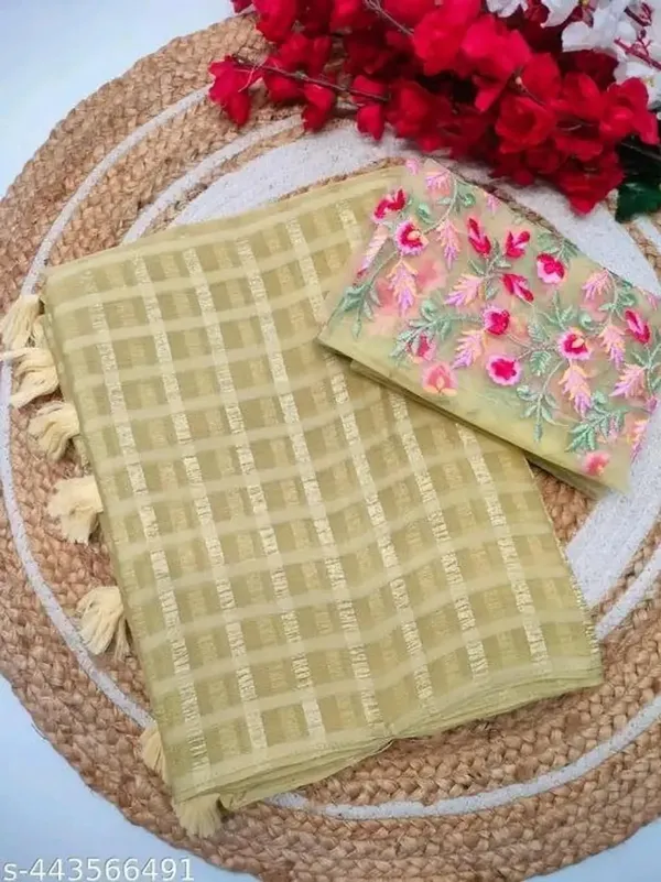 Yellow_Star_Georgette_Saree_For_Women