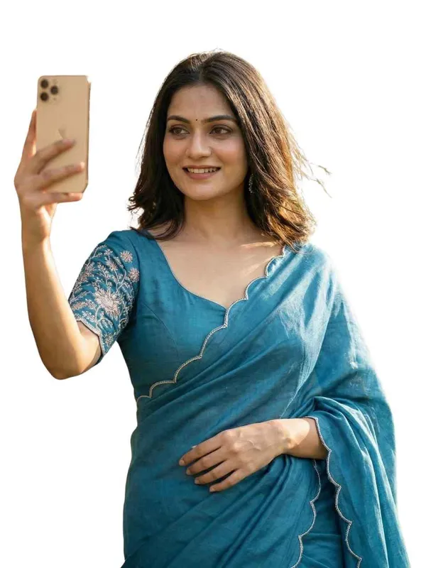 Blue_Star_Georgette_Saree_For_Women