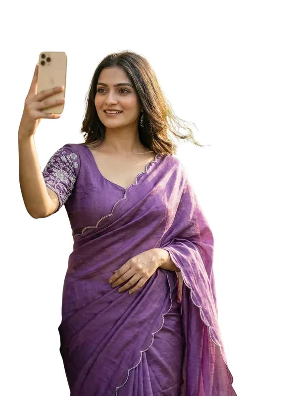 Onion_Star_Georgette_Saree_For_Women