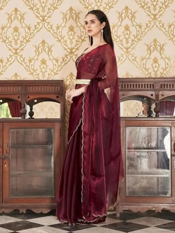 Wine_Star_Georgette_Embroidered_Saree_For_Women