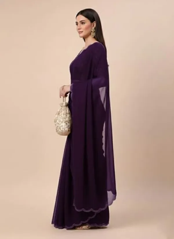 Purple_Star_Georgette_Embroidered_Saree_For_Women