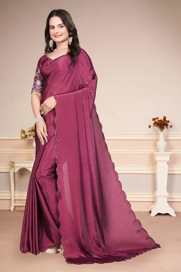 Pink_Star_Georgette_Saree_For_Women