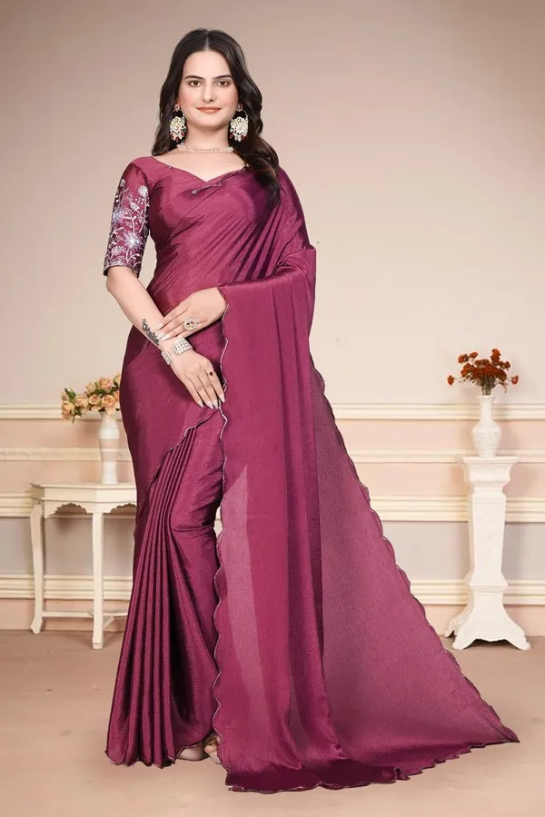 Pink_Star_Georgette_Saree_For_Women