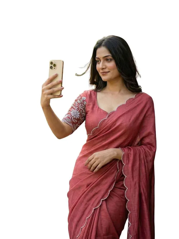 Pink_Star_Georgette_Saree_For_Women