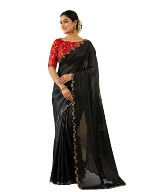 Black_Star_Georgette_Embroidered_Saree_For_Women