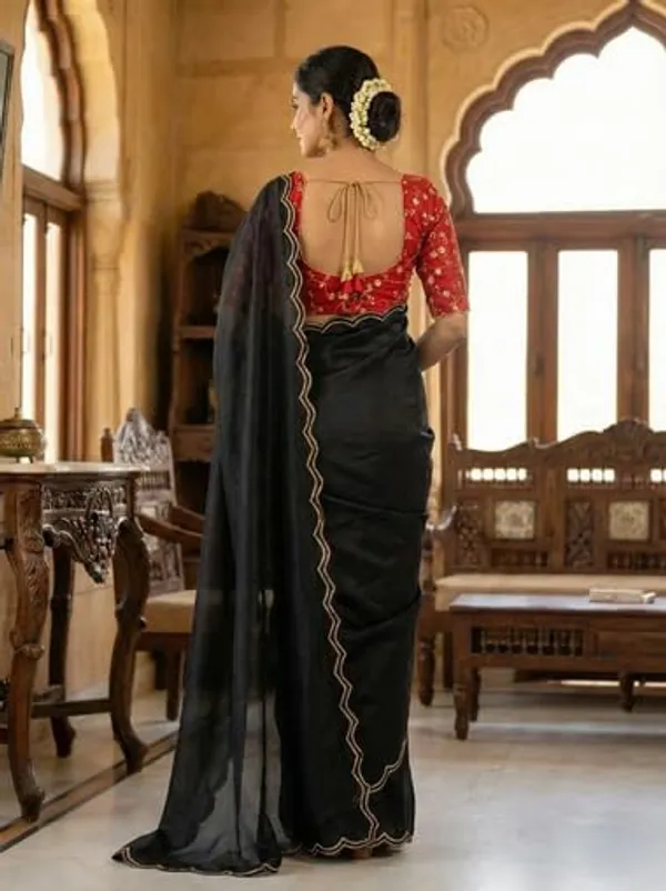 Black_Star_Georgette_Embroidered_Saree_For_Women