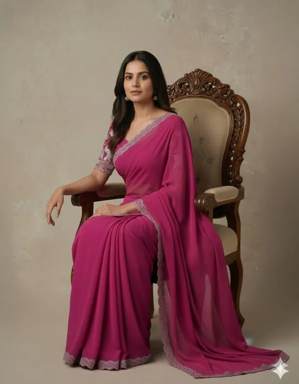 Pink_Star_Georgette_Embroidered_Saree_For_Women