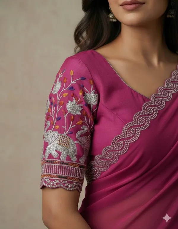Pink_Star_Georgette_Embroidered_Saree_For_Women