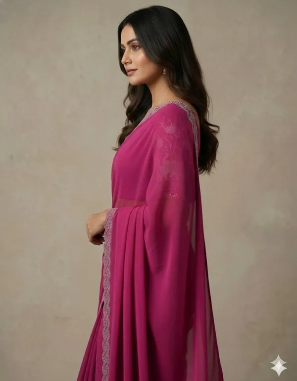 Pink_Star_Georgette_Embroidered_Saree_For_Women