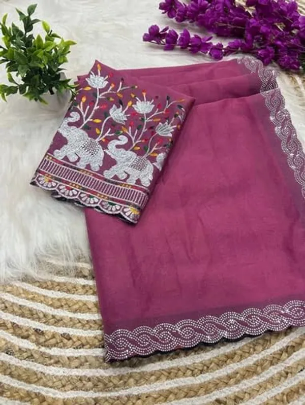 Pink_Star_Georgette_Embroidered_Saree_For_Women