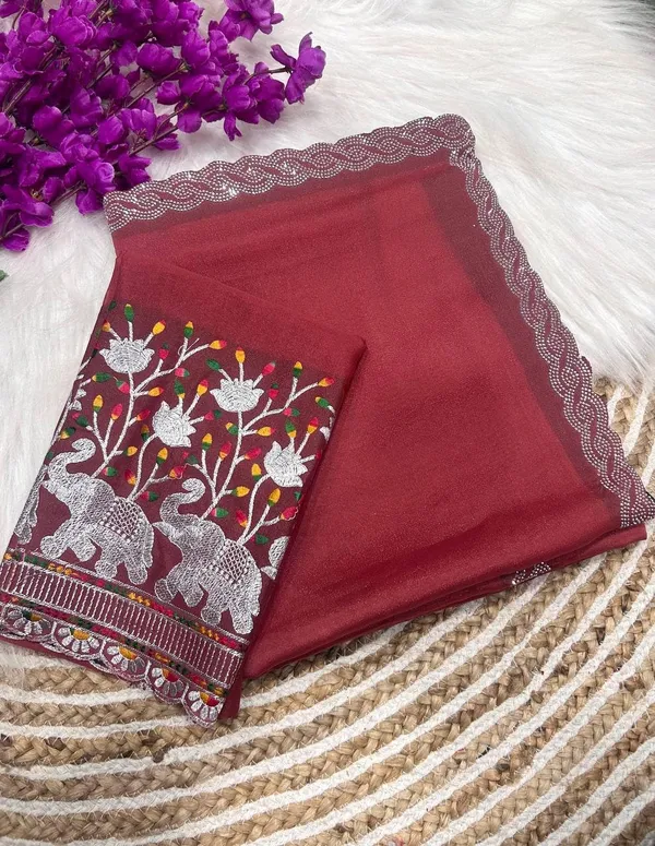 Red_Star_Georgette_Embroidered_Saree_For_Women