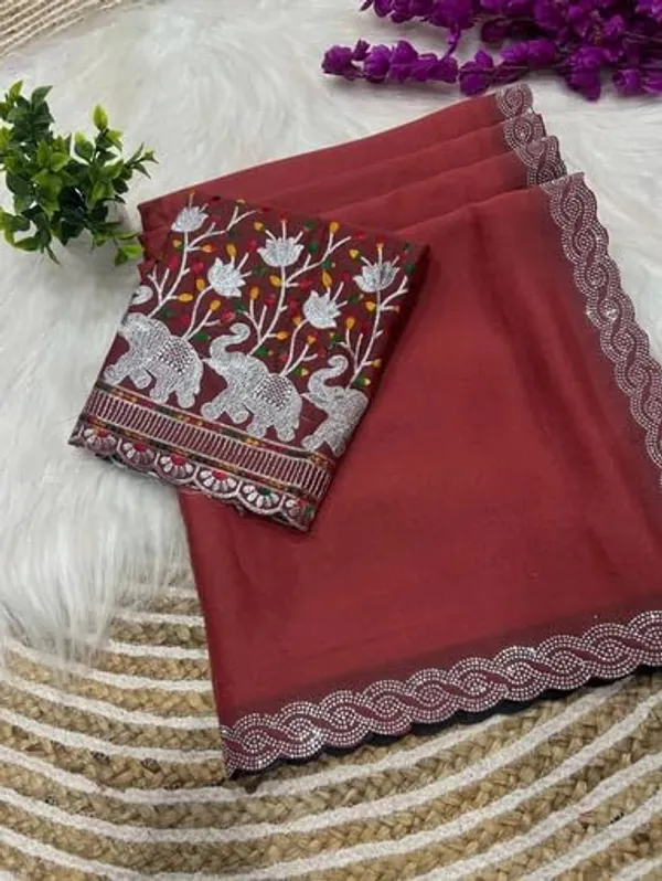 Red_Star_Georgette_Embroidered_Saree_For_Women