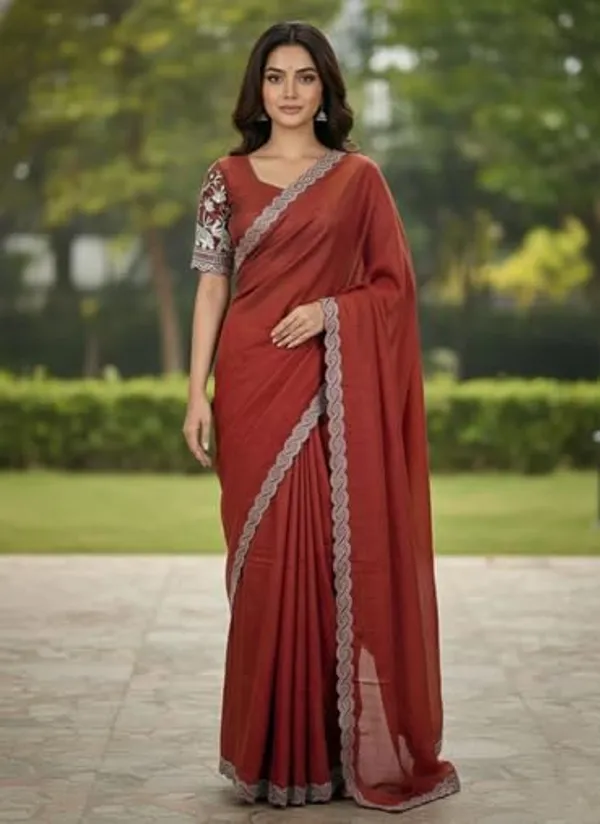 Red_Star_Georgette_Embroidered_Saree_For_Women