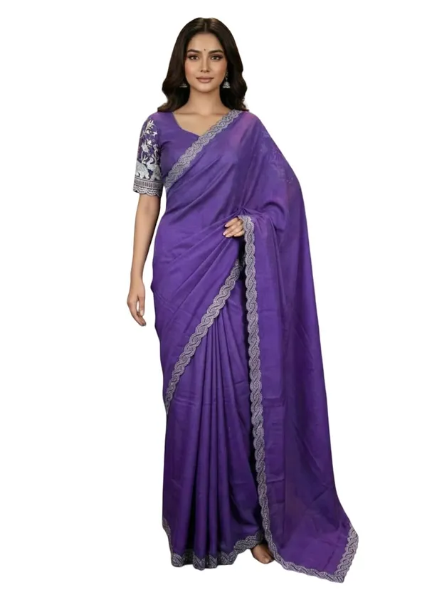Purple_Star_Georgette_Embroidered_Saree_For_Women