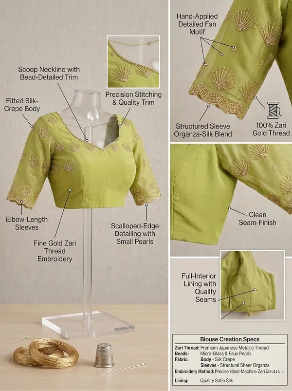 Light_Green_Star_Georgette_Saree_For_Women