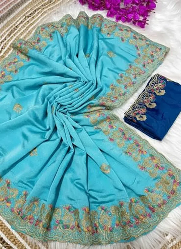 Blue_Star_Georgette_Embroidered_Saree_For_Women