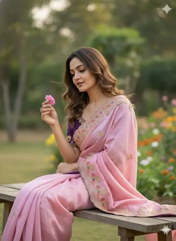 Pink_Star_Georgette_Embroidered_Saree_For_Women