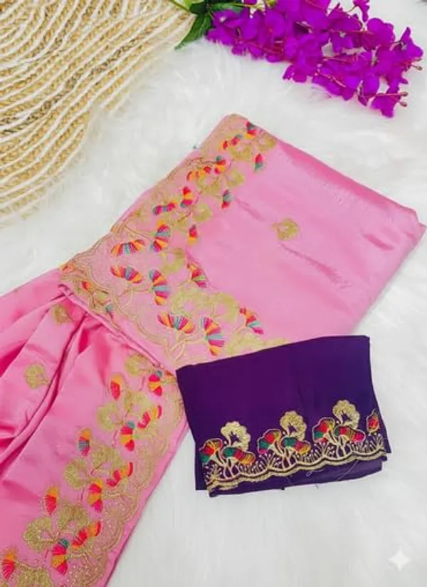 Pink_Star_Georgette_Embroidered_Saree_For_Women