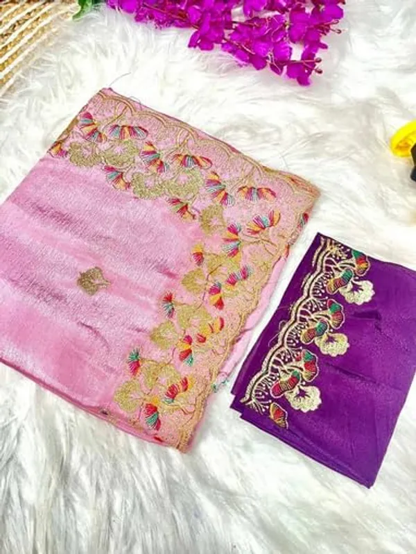 Pink_Star_Georgette_Embroidered_Saree_For_Women