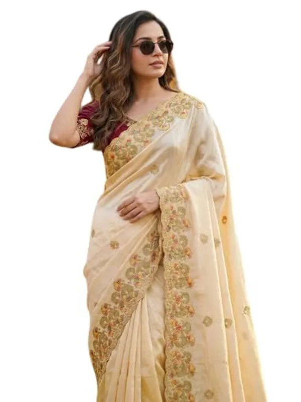 Gold_Star_Georgette_Embroidered_Saree_For_Women