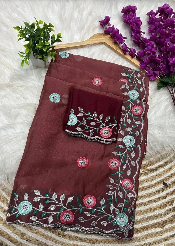 Rusty_Star_Georgette_Embroidered_Saree_For_Women