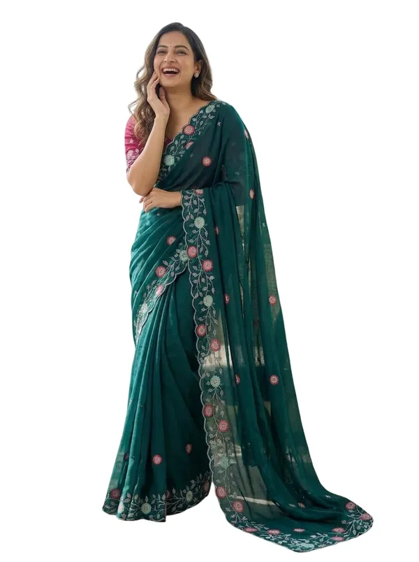 Blue_Star_Georgette_Embroidered_Saree_For_Women