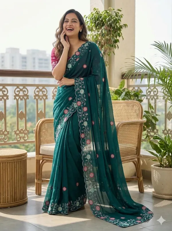 Blue_Star_Georgette_Embroidered_Saree_For_Women