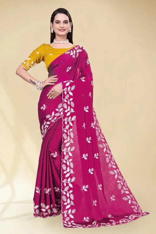 Pink_Star_Georgette_Saree_For_Women