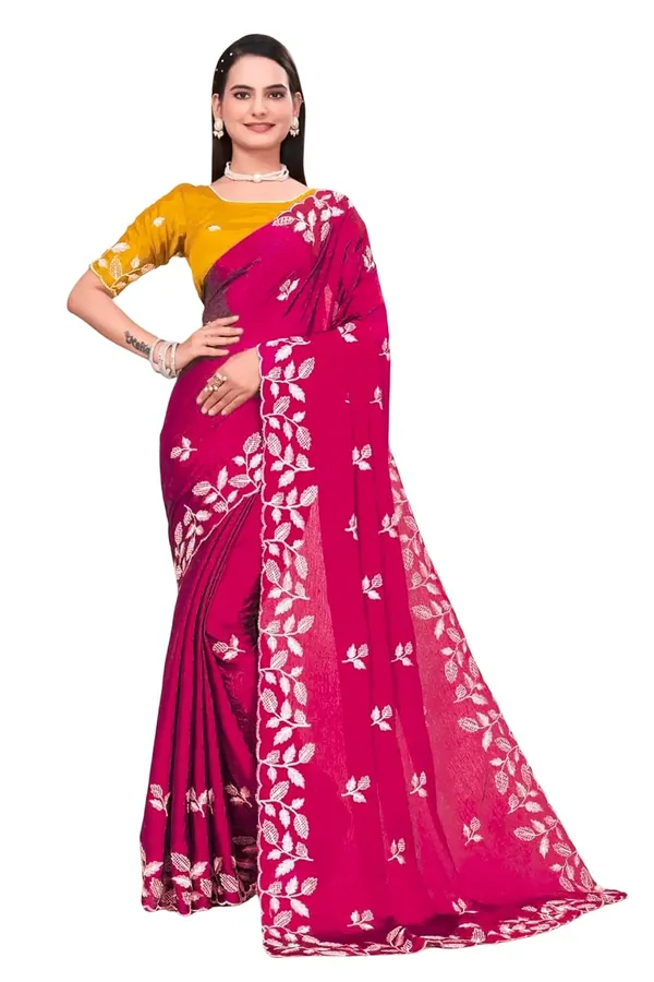 Pink_Star_Georgette_Saree_For_Women