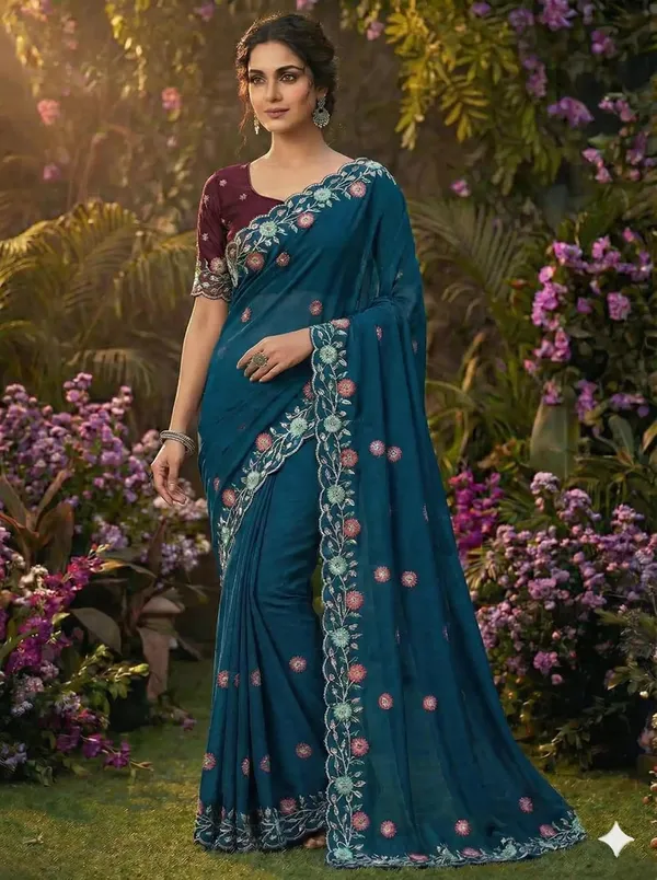 Blue_Star_Georgette_Embroidered_Saree_For_Women