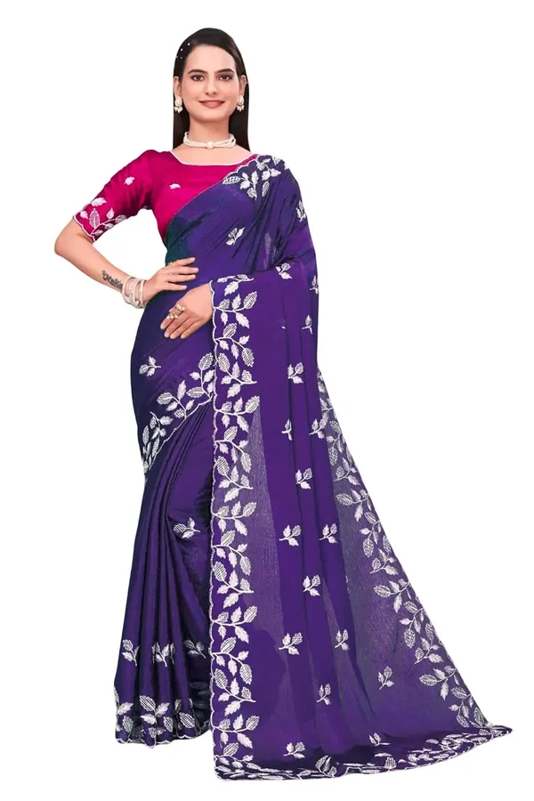 Purple_Star_Georgette_Saree_For_Women