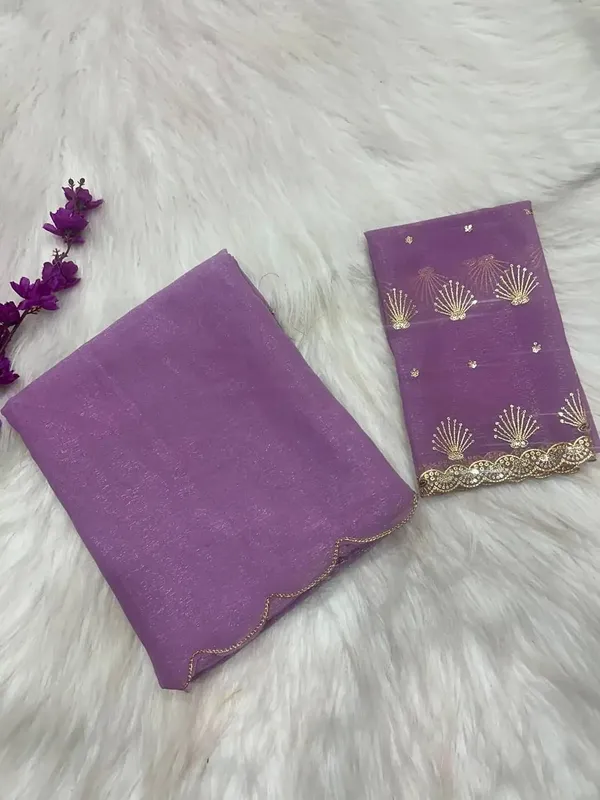 Purple_Star_Georgette_Embroidered_Saree_For_Women