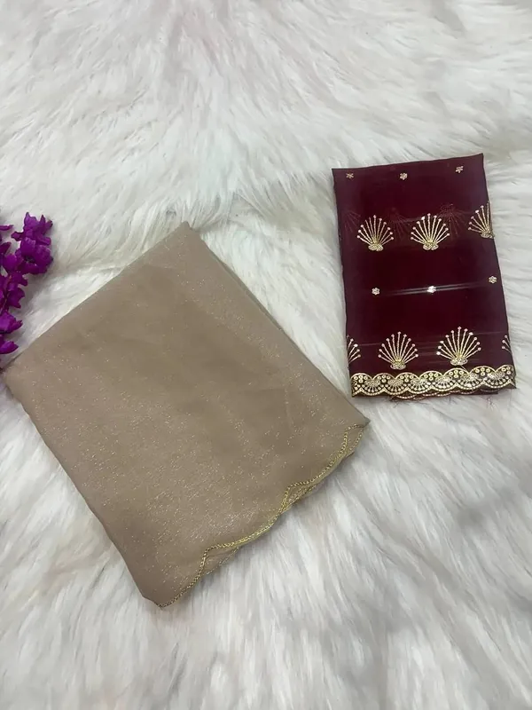 Maroon_Star_Georgette_Embroidered_Embellished_Border_Saree_For_Women