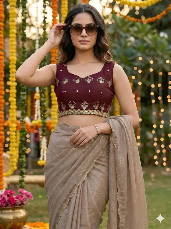 Maroon_Star_Georgette_Embroidered_Embellished_Border_Saree_For_Women