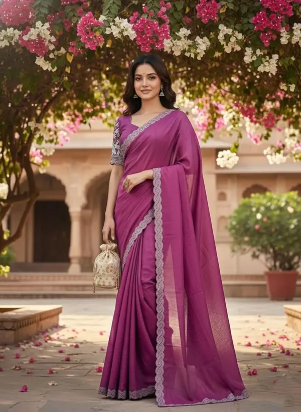 Pink_Star_Georgette_Saree_For_Women