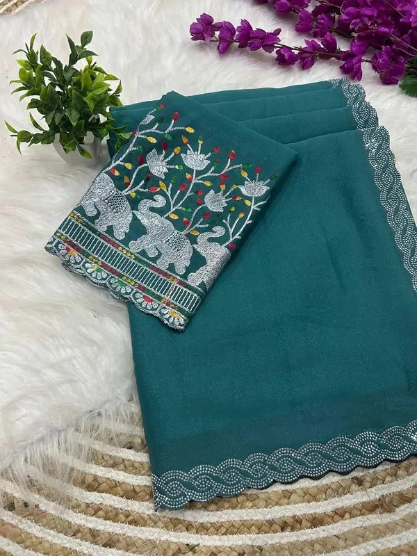 Blue_Star_Georgette_Saree_For_Women