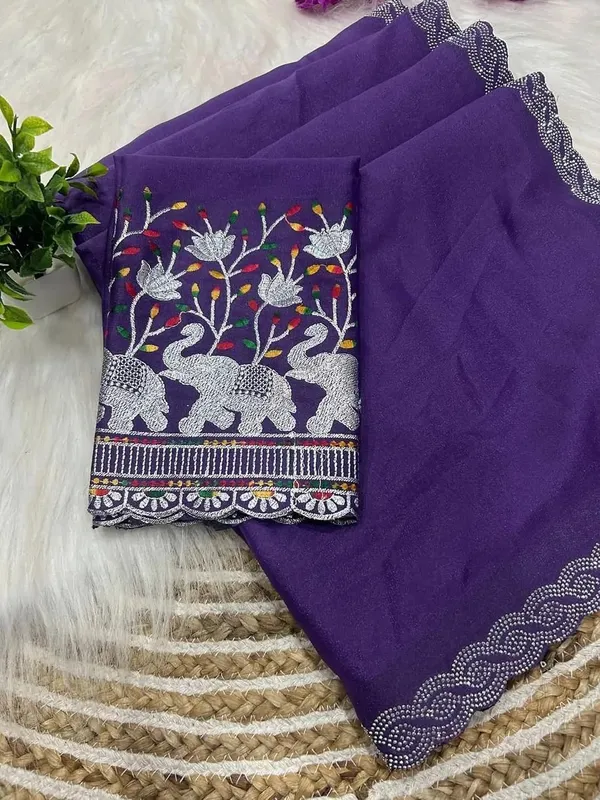 Purple_Star_Georgette_Saree_For_Women